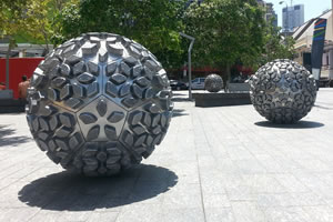 Balls Sculptures in Brisbane Square