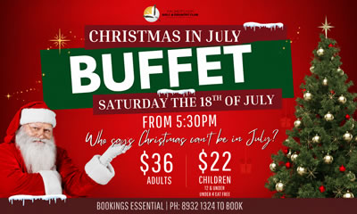 Xmas in July at Palmerston Golf and County Club